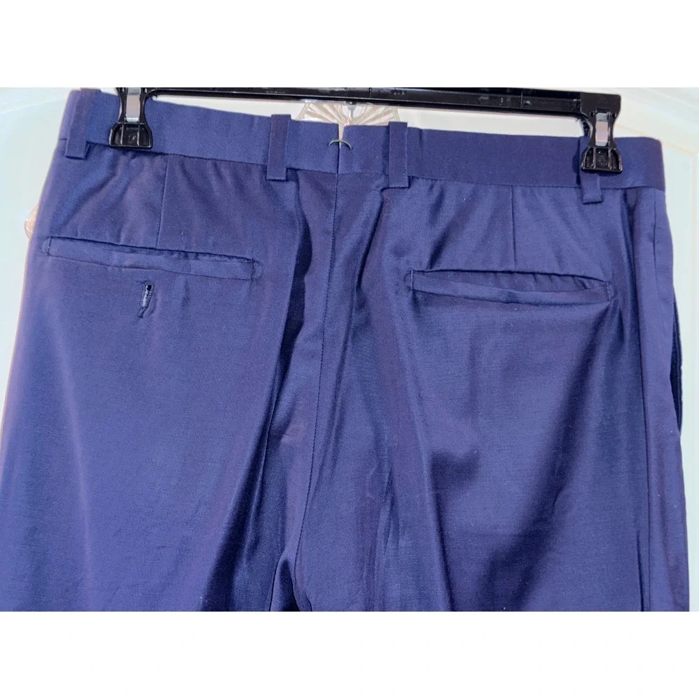 ANTAS Foundation Collection Men's 32X24 Navy Wool Blend‎ Dress Pants
